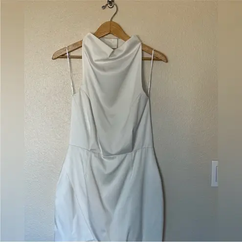 Elliatt Elliat Ivory White Camo Blouson Halter Dress Asymmetrical Sz XL
