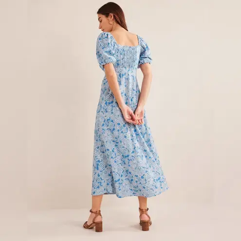 Boden USA Boden Ruched Bodice Midi Dress
Porcelain Blue, Paisley Bud