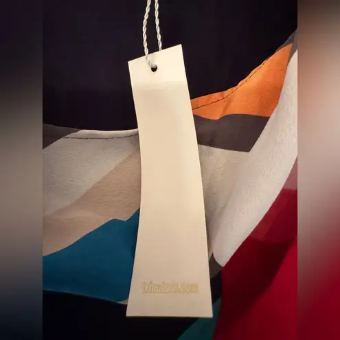 Trina Turk  Raissa Multicolor Striped Geometric Blouse Women’s Top Size Medium