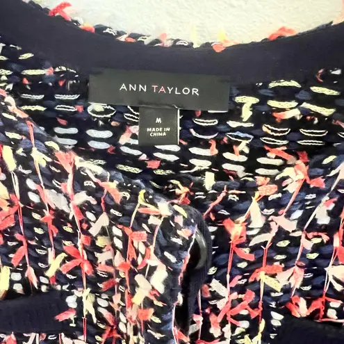 Ann Taylor Tweed Jacket Size medium cotton algodon acrylic blend