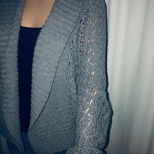 Bebe  gray open front cardigan