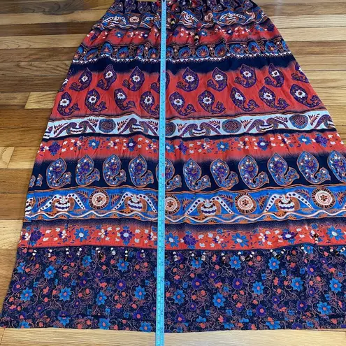 Notations Vtg 90s Y2k  Maxi Skirt southwestern boho hippie pencil straight size L