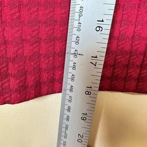 Margaret M Houndstooth Pencil Skirt Career Office Plum Size XLP Purple