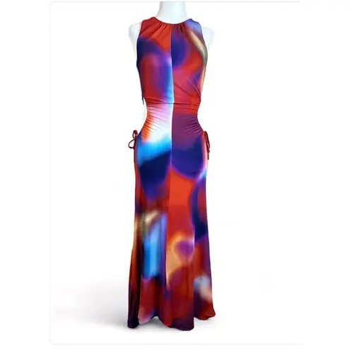 Rebecca Vallance Del Prado Midi Dress in Multicolor 4 Womens Cut out Cocktail Red