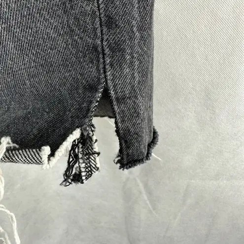 RE/DONE 80S Skinny Distressed Denim Shorts Size 28 Shadow Wash