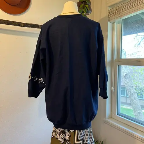 Vintage Lida 1989 AZ USA Blue Cotton Embellished Concho Top Size Medium - Image 5