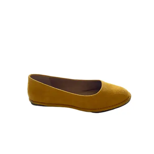 Crown Vintage Suede Flats Mustard Size 6 Yellow