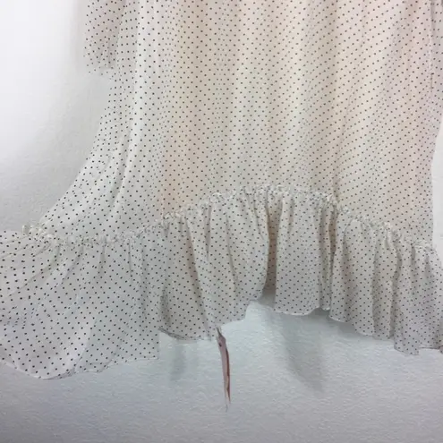 NWT We are HAH Polka Dot Lace Ruffle Swing Mini Dress Small Fairy Coquette Chic Black