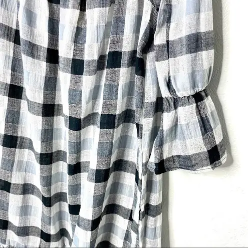 Love In Buffalo Check Off the Shoulder Dress Size Small
