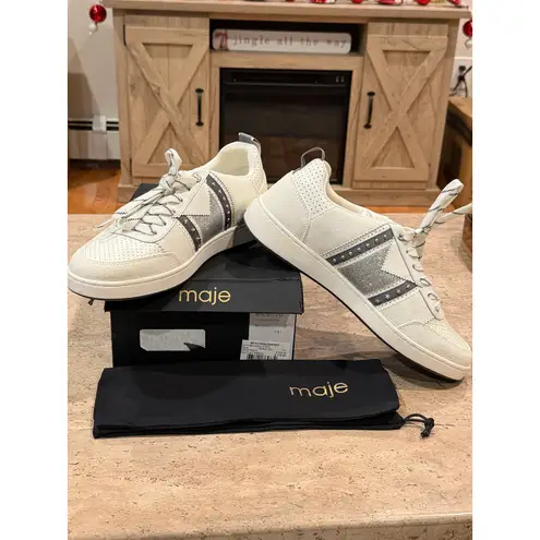 Maje NEW IN BOX Furious Fashion Sneakers Black white size 41