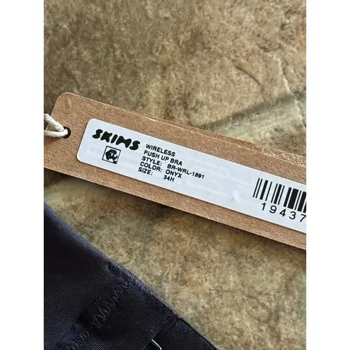 SKIMS Wireless Form Push up Bra Onyx Size 34H