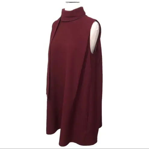 Victoria Beckham Iron Red Burgundy Sleeveless Crepe Mini Dress Size 0 NWT