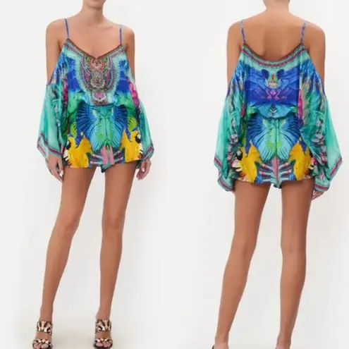 Camilla Amazonian Silk Drop Shoulder Playsuit Age of Asteria Women's Size Small