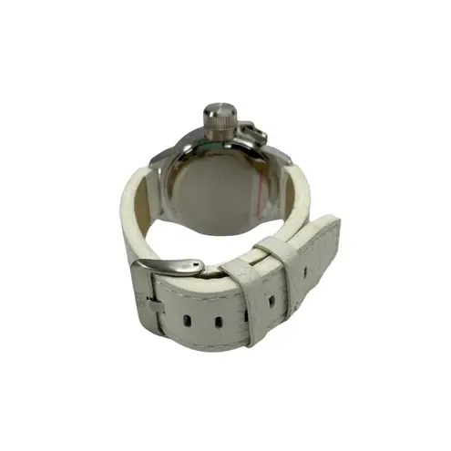 Niche Media Limited Edition White Leather Sapphire Coated Watch