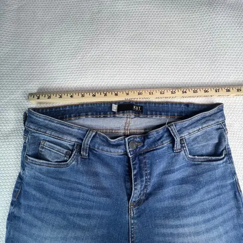 Kut From The Kloth  Connie Ankle Skinny Jeans Blue Distressed Size 16 Medium Wash