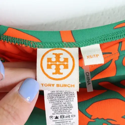 Tory Burch  Minorca Bikini‎ Bottom Floral Orange Green XS - Image 3