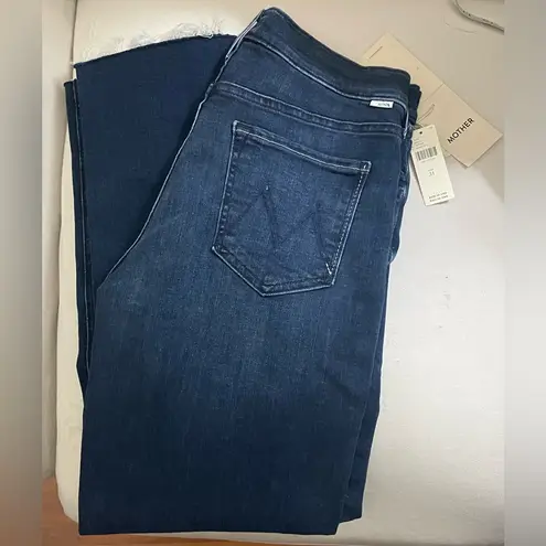 Mother Jeans NWT Mid Rise Dazzler Ankle Fray Fancy Meeting You Here Size 31 Blue