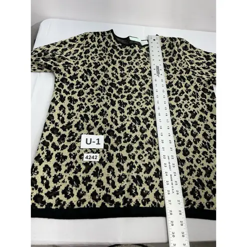 Womans Hickory Pullover Sweater XL Cheetah Print Long Sleeve