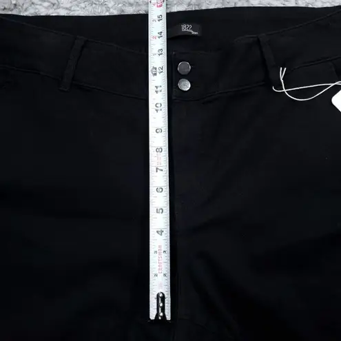 1822 Denim Crop Skinny Jeans Stretch Black Women's Plus Size 24W Re:Denim
