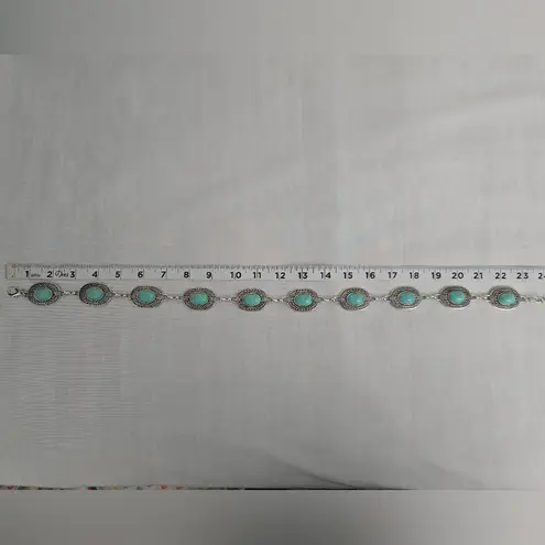 Boho Adjustable Western Metal Gem Decor Waist Chain Belt, Body Belly Jewelry Silver