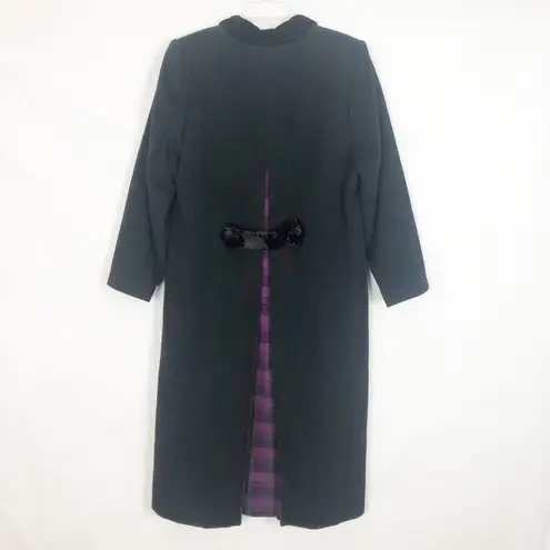 Liz Park Boutique Vintage Black Trench Coat Size Medium