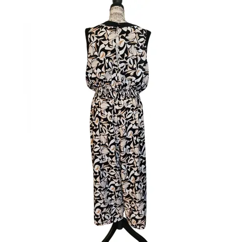 Luxology Womens Sleeveless Print Jumpsuit Size: 3X