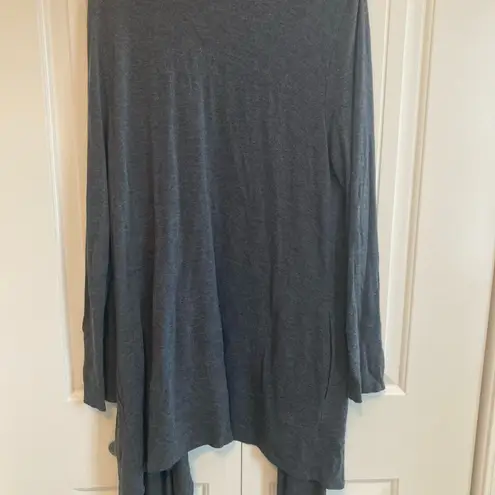 Soma Women's Gray Open Front Cardigan Duster Medium Flaw