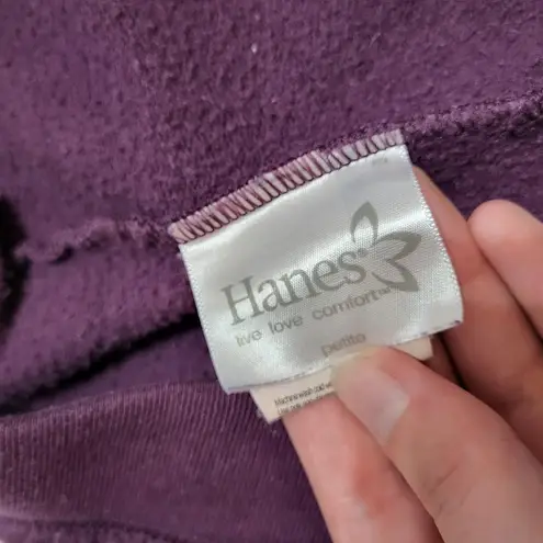 Hanes purple wide leg sweatpants