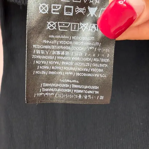 Guess  Rhinestone Sleeveless Mock Bodycon Black Dress. Size XL - Image 7