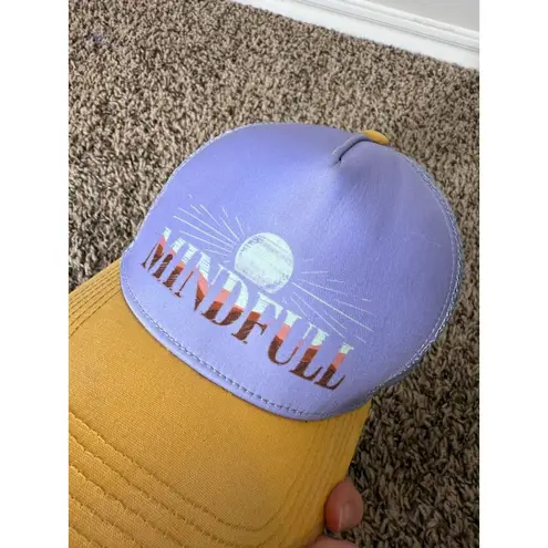 prAna Purple Yellow Mindfull Trucker Hat Womens OS Baseball Cap Organic