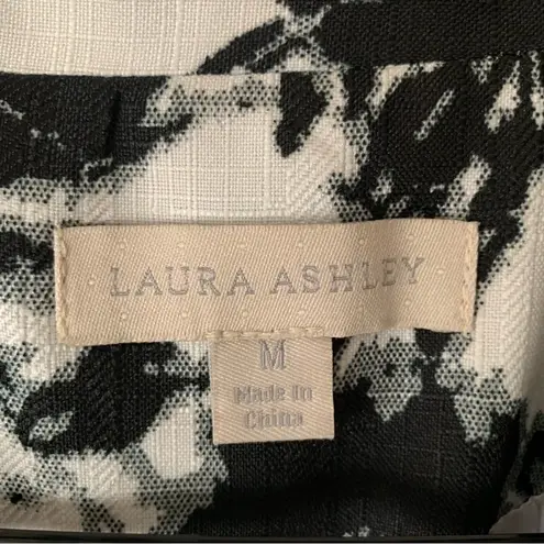 Laura Ashley NWT Palm Beach Black & White Floral Blazer Size M
