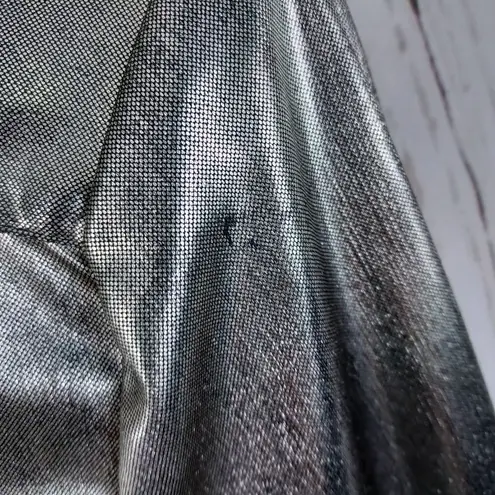 Vintage Joan Walters Silver Metallic Shiny Cardigan Jac Size 8