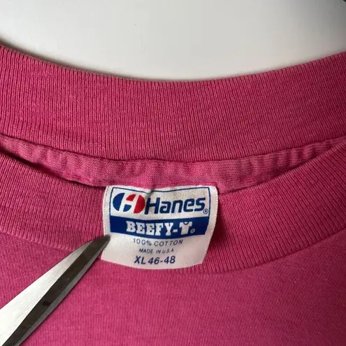 Vintage 80s 90s California Coast Club T Shirt Pink XL Extra Large USA Palm Tree