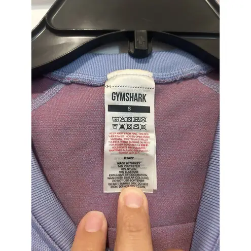 Gymshark  Adapt Ombre Seamless Long Sleeve Crop Top Women’s Size Small Blue Pink