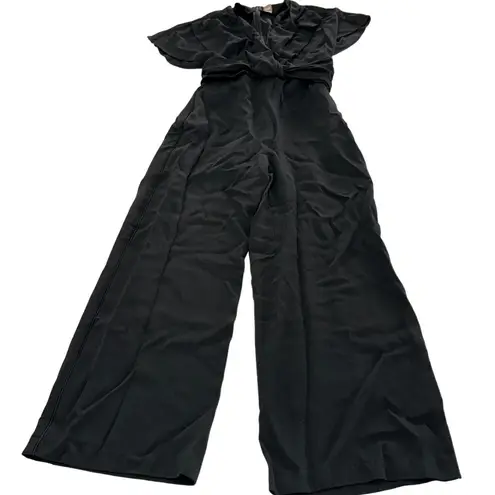 Boss Hugo Boss Jumpsuit Womens 4 Black Debasa V Neck Crepe