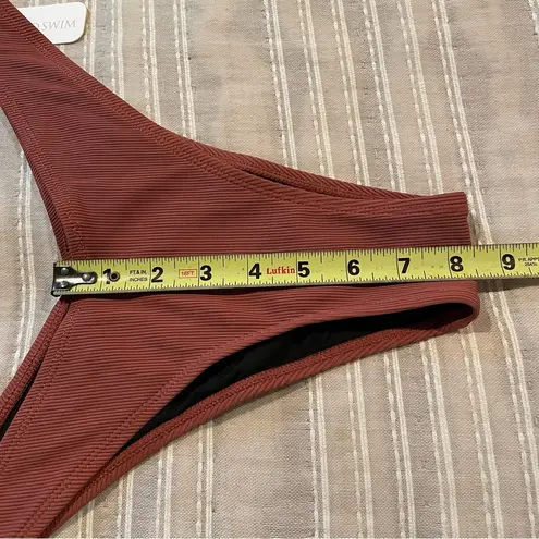 Somerfield Swim Reethi High Cut Cheeky Ribbed Bikini Bottom in Bloom Large NWT