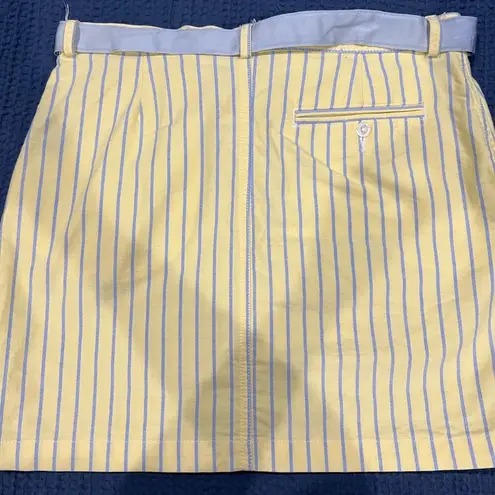 Ralph Lauren  mini skirt in size 6 yellow with blue strips