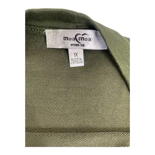 Moa Moa  Women's Olive Black Top