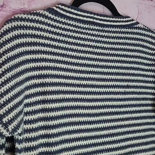 Madewell  SEAGROVE PULLOVER SWEATER IN STRIPE DARK BALTIC SMALL