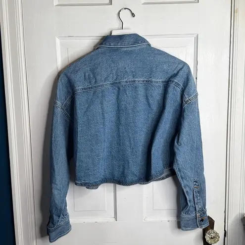 ZARA  Collared Denim Jean Top Jacket Shirt W2001 New with Tag Sz S - Image 7