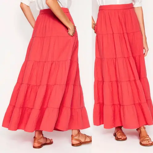 Boden USA Boden Nadia Double Cloth Maxi Skirt 6 Jam Red