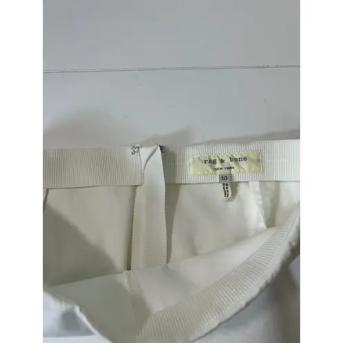 Rag and Bone  Simone Slim Ankle Pants White Cropped Pants Stretch Casual Size‎ 10