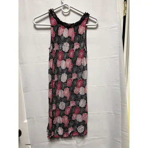 Pink Floral Cotton Knit Women's Size S Nightgown Sleepwear Gown Small BSH