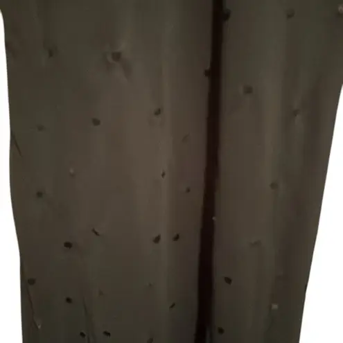 Elegant Black Strappy sequin front lined sheer dress size small Name tag