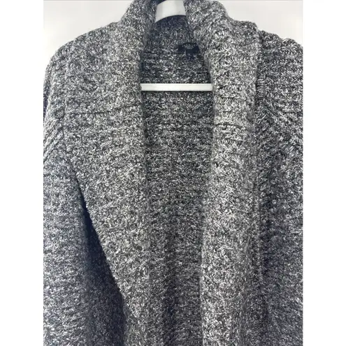 Talbots  Sweater Womens Plus Sz 1X Draped Chunky Knit Open Front Cardigan Alpaca