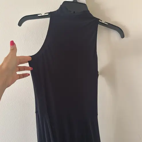 SKIMS Milky Sheer High Neck Midi Dress - Obsidian, Size Small, $148