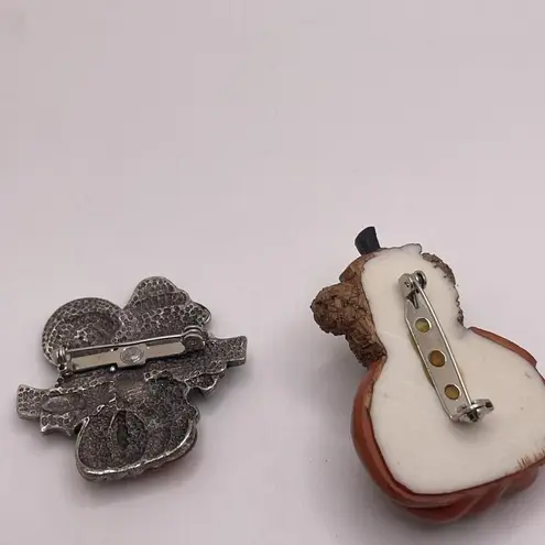 Lot Of 3 Brooch Pins Thanksgiving Give Thanks / Happy Halloween