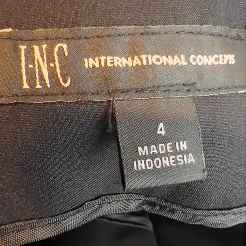 Inc. International Concepts Size 4 Black Slim Leg Ankle Mid Rise Pants