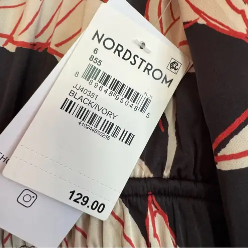 Julia Jordan NWT Floral Midi Dress In Black/Ivory Size 6