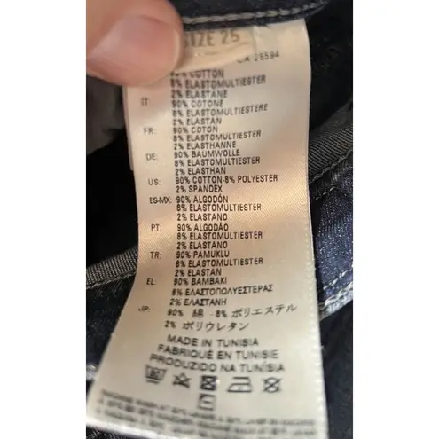 Diesel Industry Waist 27” Size 25 Blue Jean Fringed Hot Pants Shorts Stretch